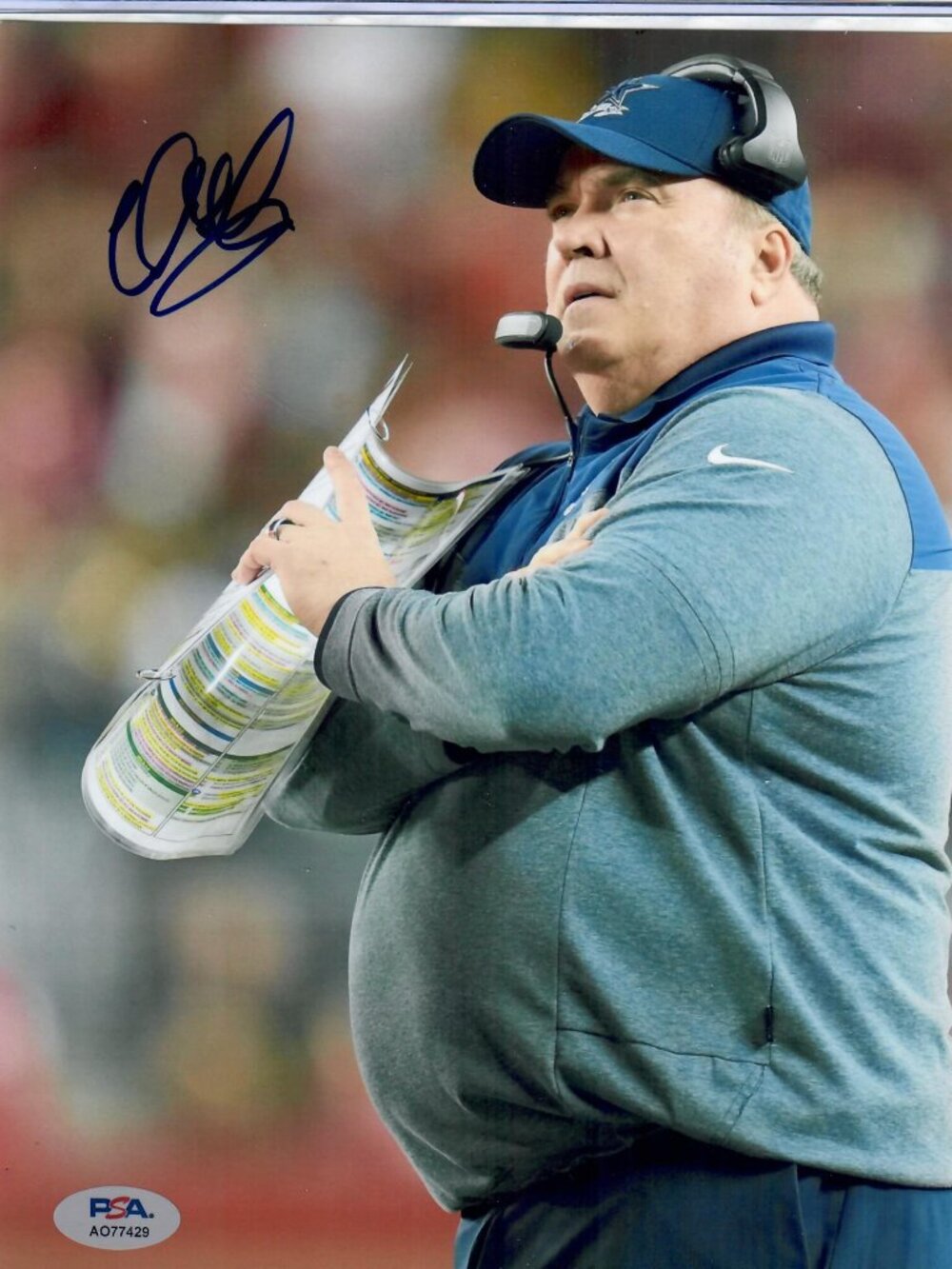 Mike Mccarthy Dallas Cowboys Head Coach NFL Signed 8X10 Photo PSA Cert A077426